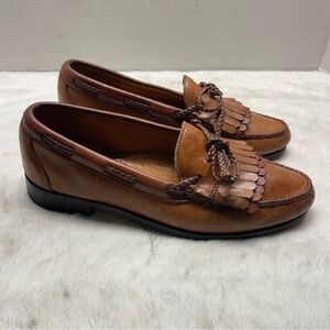 Allen Edmonds Enfield Brown Leather Kiltie Tassel Loafers Size 9.5 D Shoes